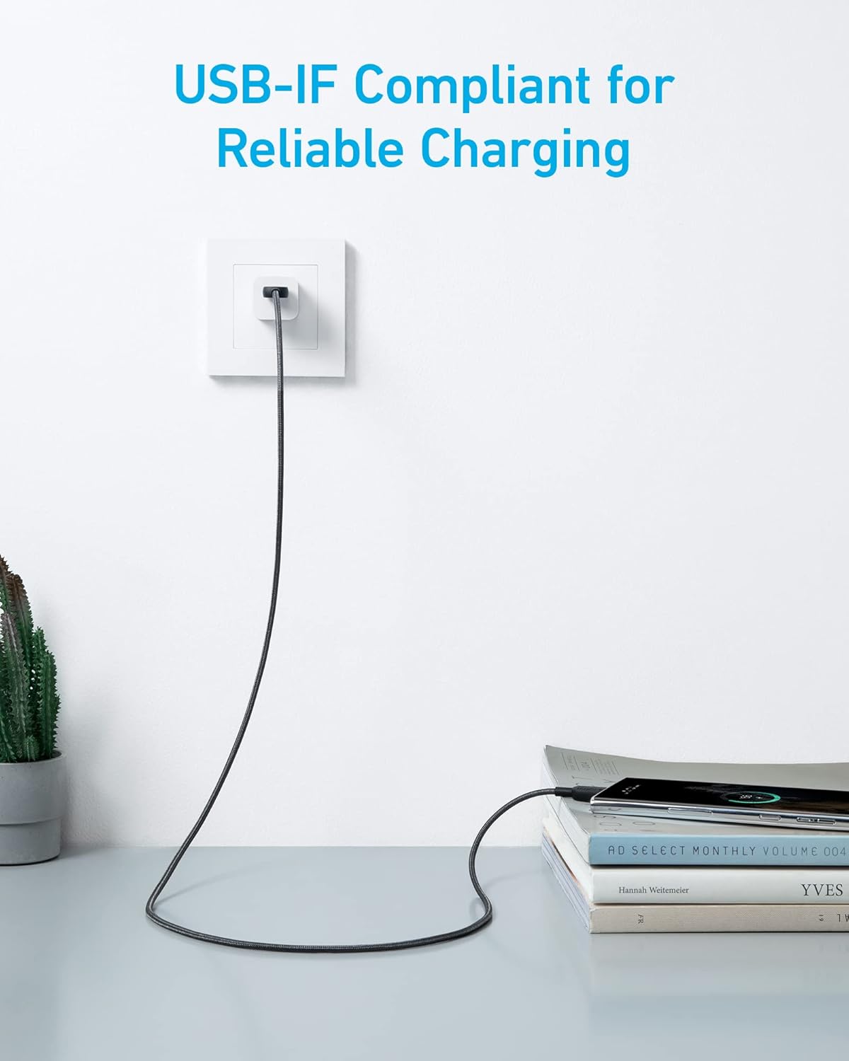 USB A to USB C Cable, Charger Cord