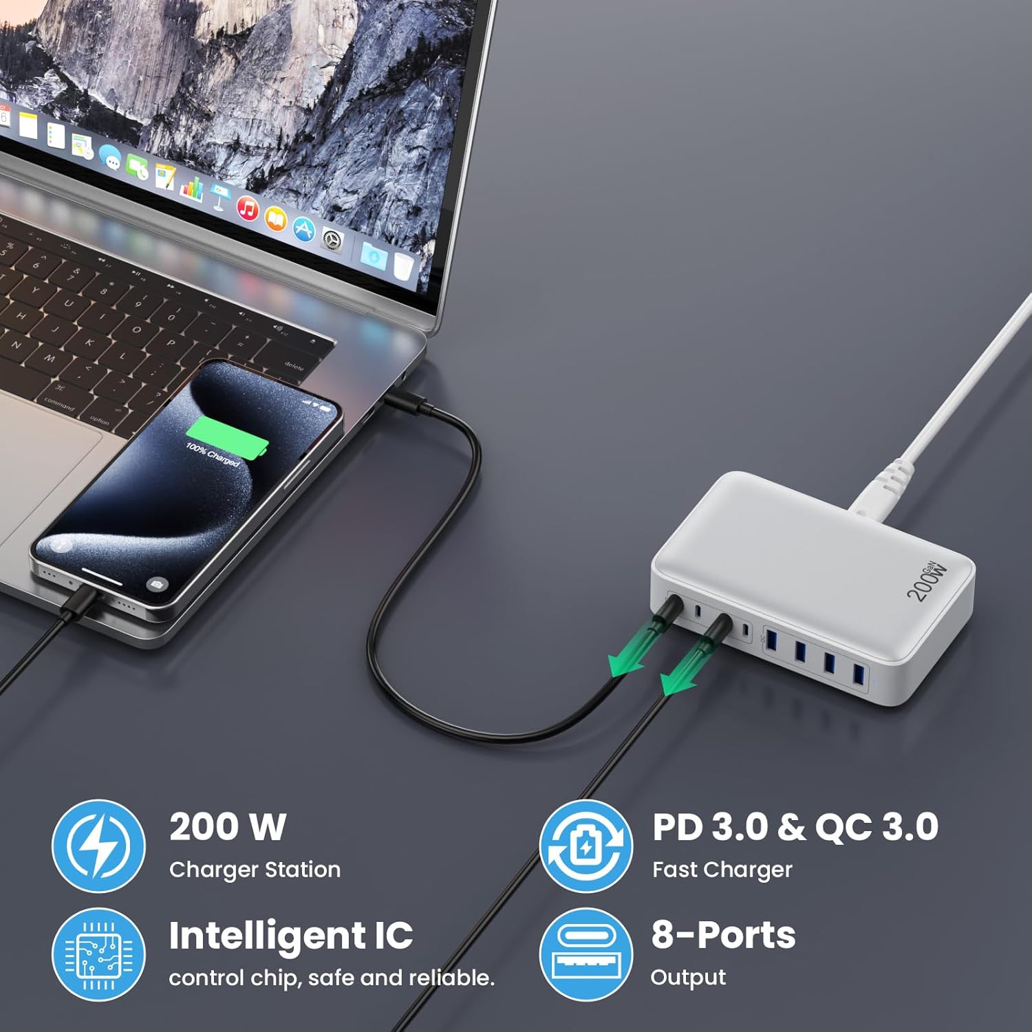 USB C Charger 200W