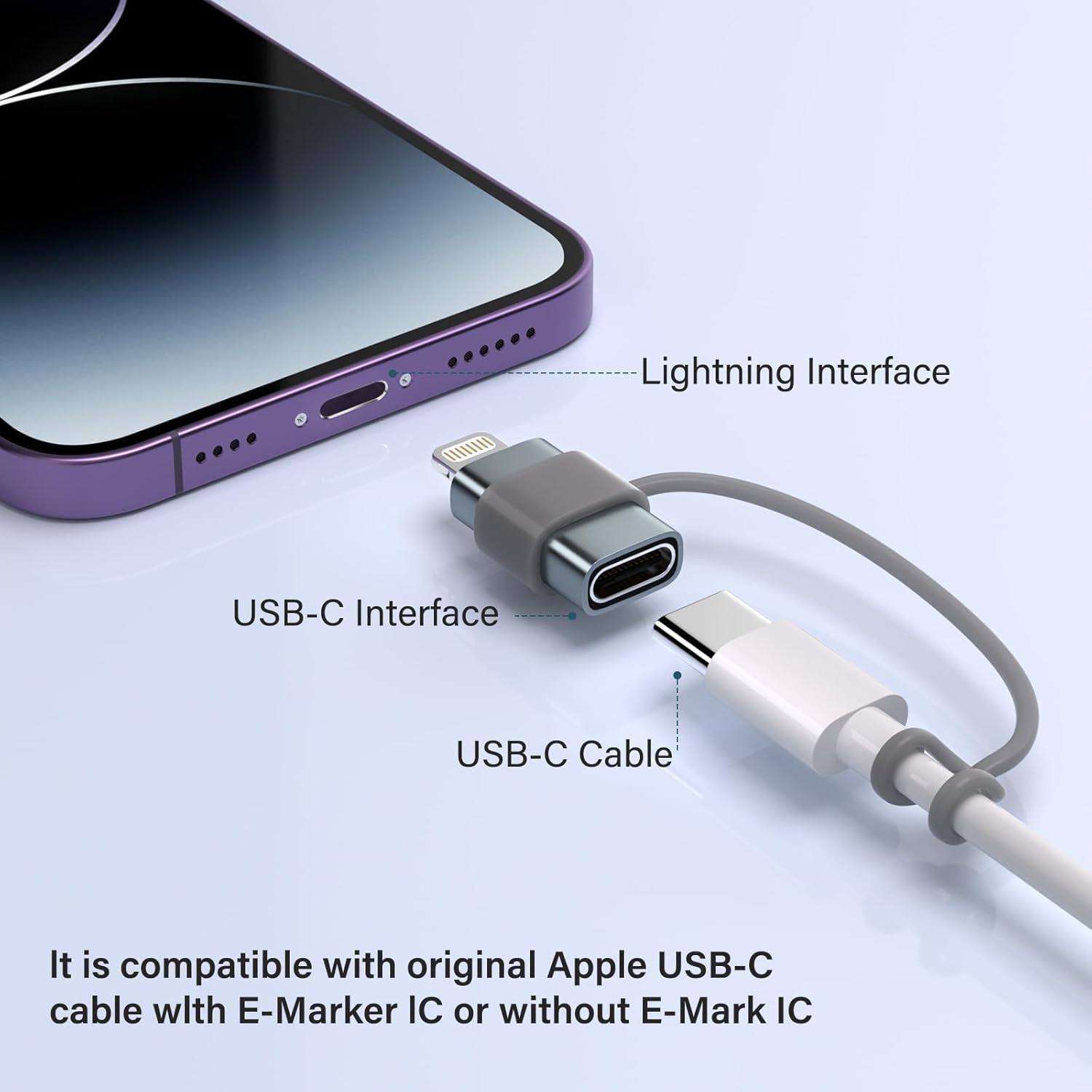 USB C Type C to Lightning Adapter