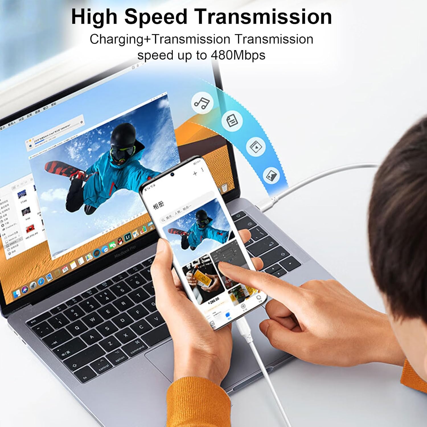 USB to USB C Cable