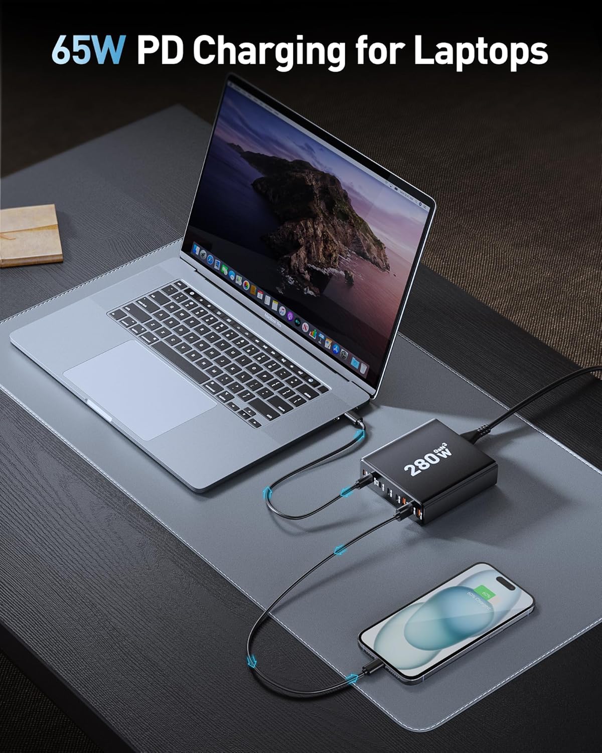 280W USB C Charger Block